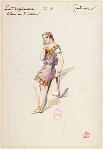 Halévy - La magicienne - maquettes de costumes par Alfred Albert - 13. Gnômes, ballet dames