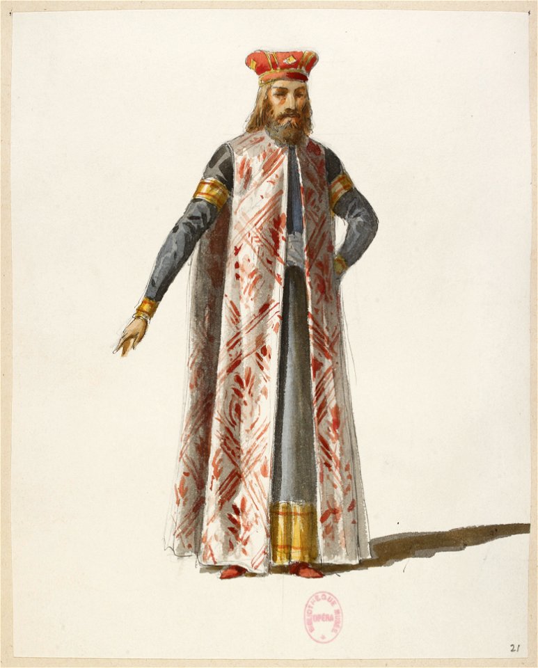 Halévy - La reine de Chypre - Eugène Lacoste, 1876-1877 - 21. (Costume)