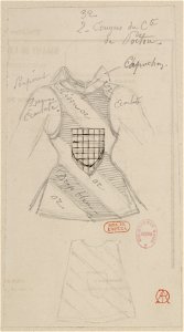 Halévy - La magicienne - maquettes de costumes par Alfred Albert - 32. Ecuyers du comte de poitou