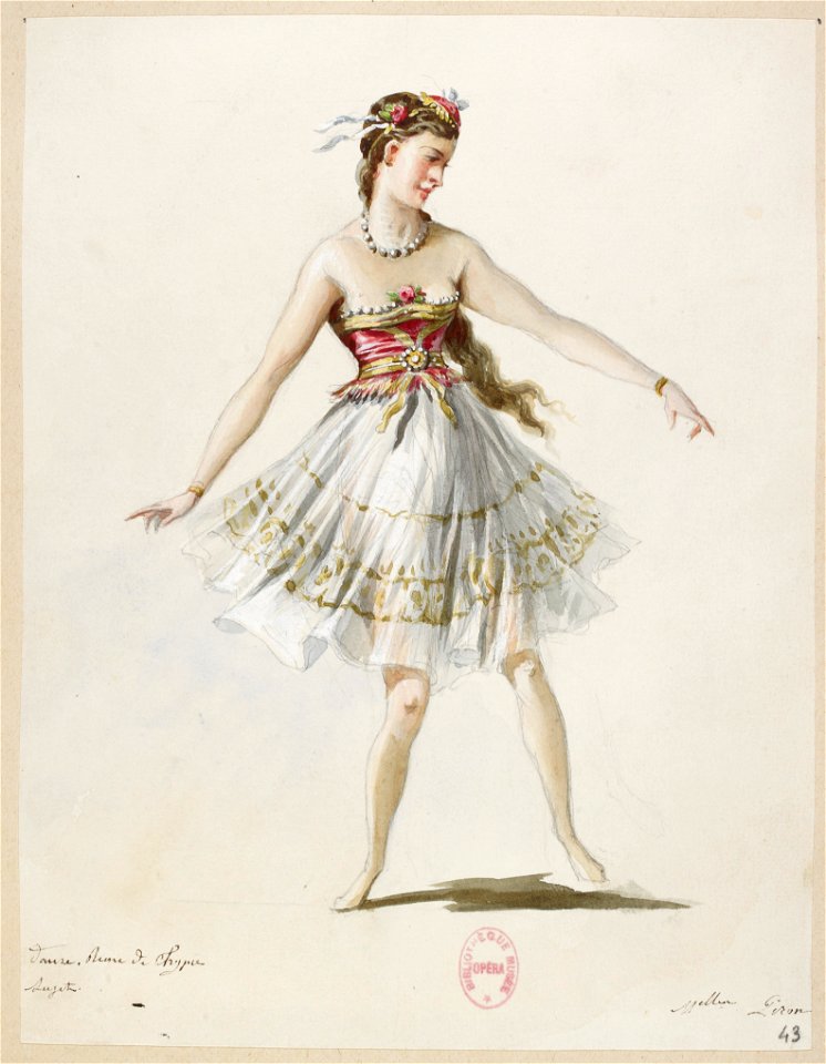 Halévy - La reine de Chypre - Eugène Lacoste, 1876-1877 - 43. Danse. reine de Chypre. Mlle Piron