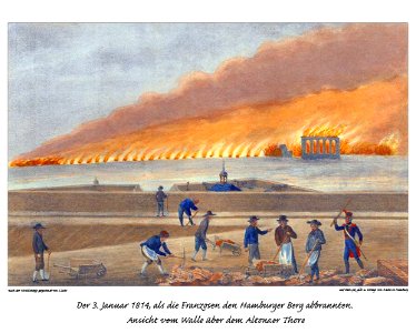 Hamburger Berg demolition 1814 by Suhr