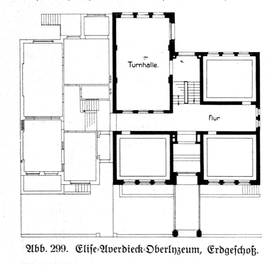 Hamburg und seine Bauten 1914, Band 1, Abbildung 299 - Elise-Averdieck-Oberlyzeum, Erdgeschoss