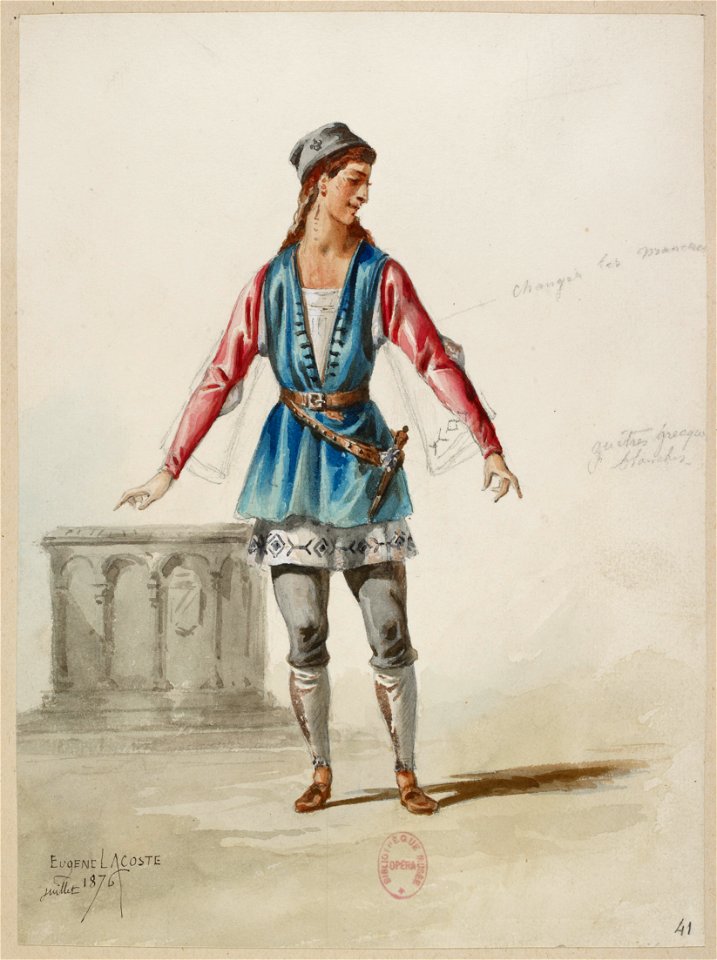 Halévy - La reine de Chypre - Eugène Lacoste, 1876-1877 - 41. (Costume)