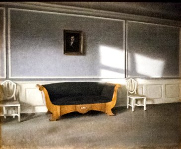 Hammershoi - Sunshine in the Drawingroom III. Free illustration for personal and commercial use.