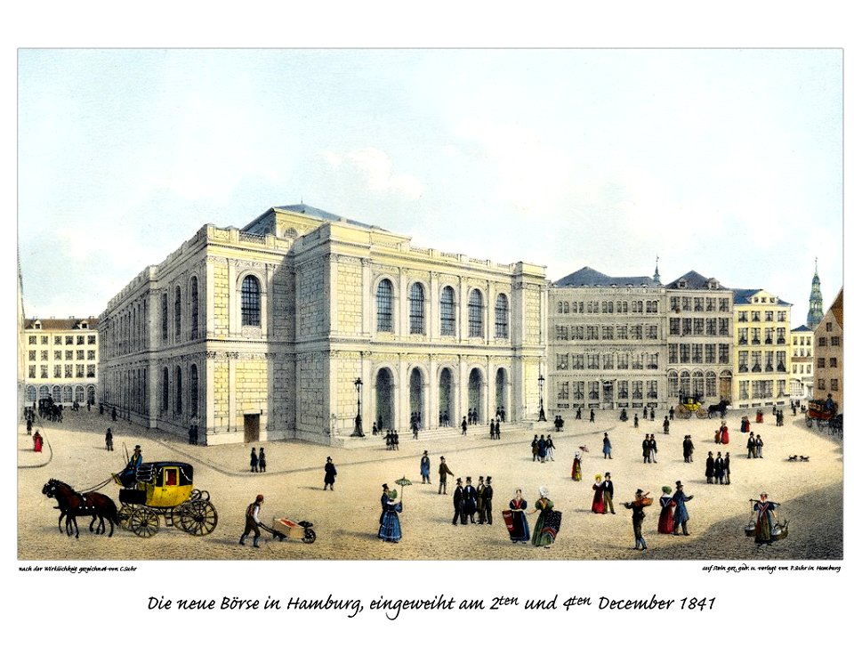 Hamburg Neue Börse 1841 by Suhr