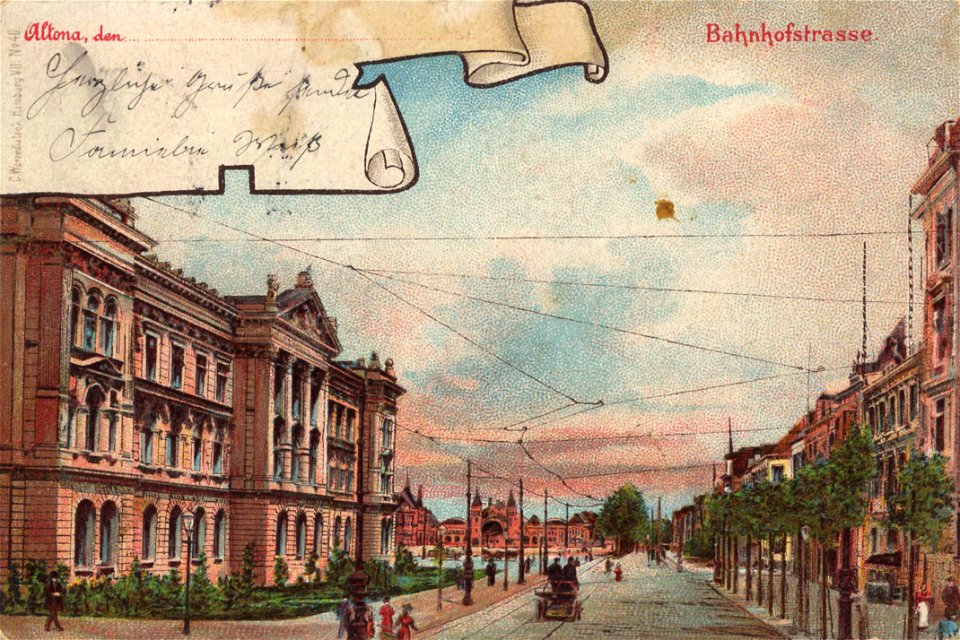 Hamburg, Hamburg - Bahnhofstraße (Zeno Ansichtskarten)