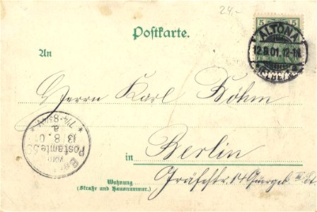 Hamburg, Hamburg - Bahnhofstraße (back) (Zeno Ansichtskarten)