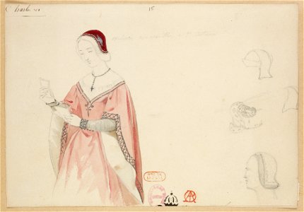Halévy - Charles VI - Paul Lormier 1842-1843 - 15. Velours amaranthe, 2e costume