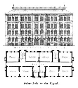 Hamburg und seine Bauten 1890, Seite 114, Volksschule an der Koppel