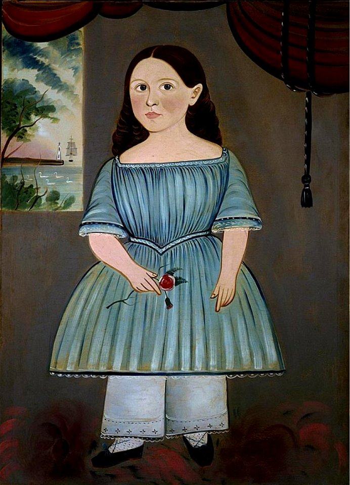 Girl Holding a Rose attributed to Sturtevant J. Hamblen