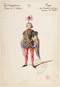 Halévy - La magicienne - maquettes de costumes par Alfred Albert - 09. Page. Huit figurantes