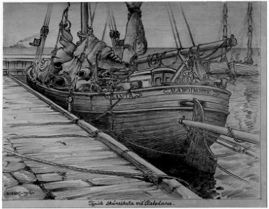 Hamnbild-Galeas - Sjöhistoriska museet - S 0981