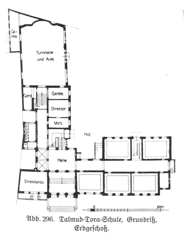 Hamburg und seine Bauten 1914, Band 1, Abbildung 296 - Talmud-Tora-Schule, Erdgeschoss