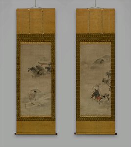 Hanabusa Itcho - Ki no Tsurayuki Passing Aritoshi Shrine - 2012.71.13 - Yale University Art Gallery