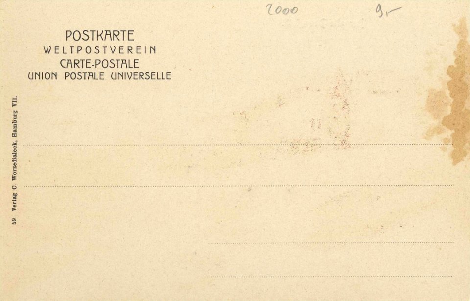 Hamburg, Hamburg - Der alte Dovenfleth (back) (Zeno Ansichtskarten)