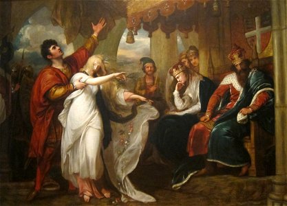 Hamlet, Act IV, Scene V (ophelia Before The King And Queen), Benjamin West, 1792. Free illustration for personal and commercial use.