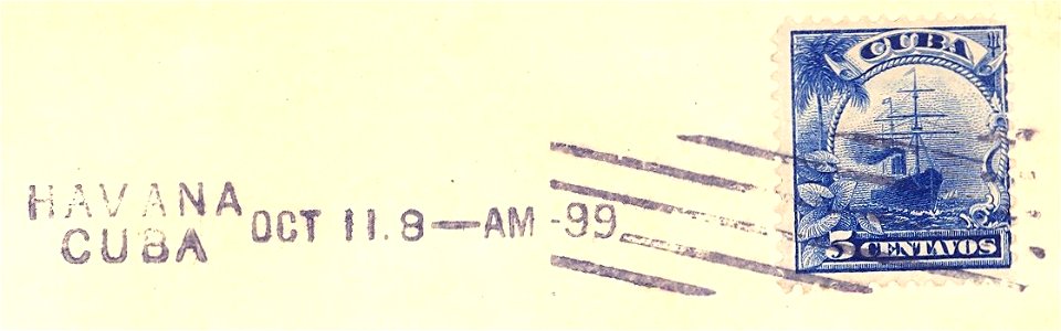 Hampden Machine cancel Havana-1899