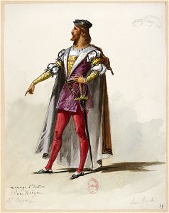 Halévy - La reine de Chypre - Eugène Lacoste, 1876-1877 - 29. Moncenigo. 2ème costume. M. Auguez