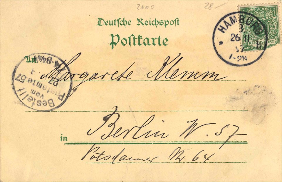 Hamburg, Hamburg - Allgemeine Gartenbau-Ausstellung 1897, Haupt-Ausstellungsgebäude (2) (back) (Zeno Ansichtskarten)