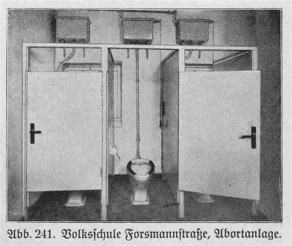 Hamburg und seine Bauten 1914, Band 1, Abbildung 241, Volksschule Forsmannstraße, Abort