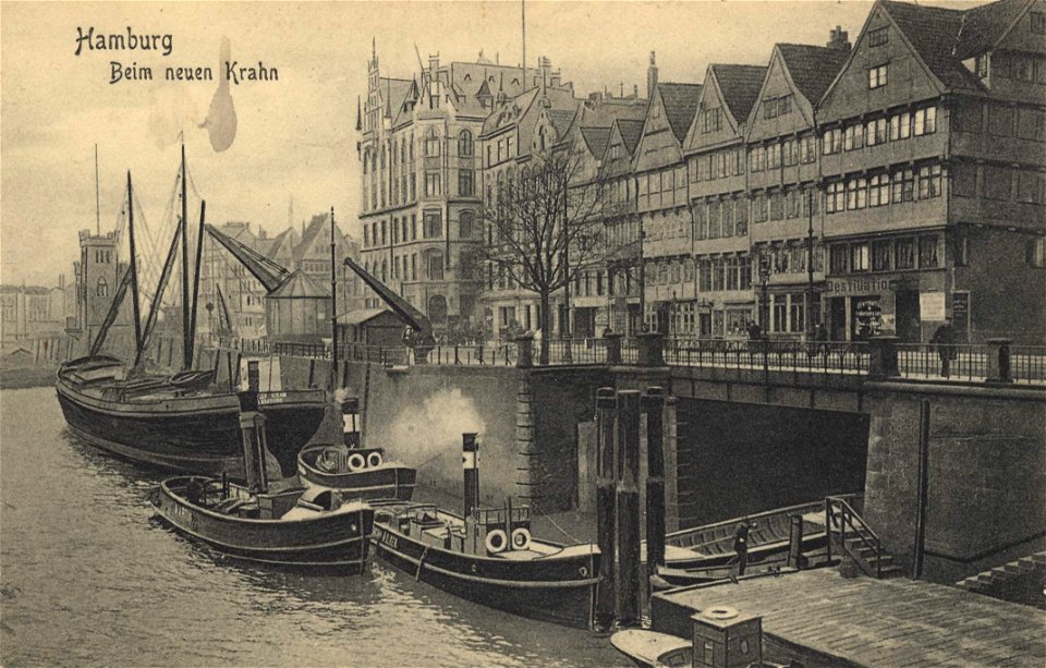 Hamburg, Hamburg - Beim neuen Krahn (Zeno Ansichtskarten)