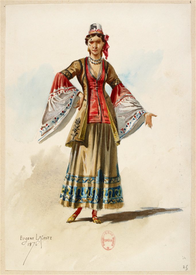 Halévy - La reine de Chypre - Eugène Lacoste, 1876-1877 - 25. (Costume)