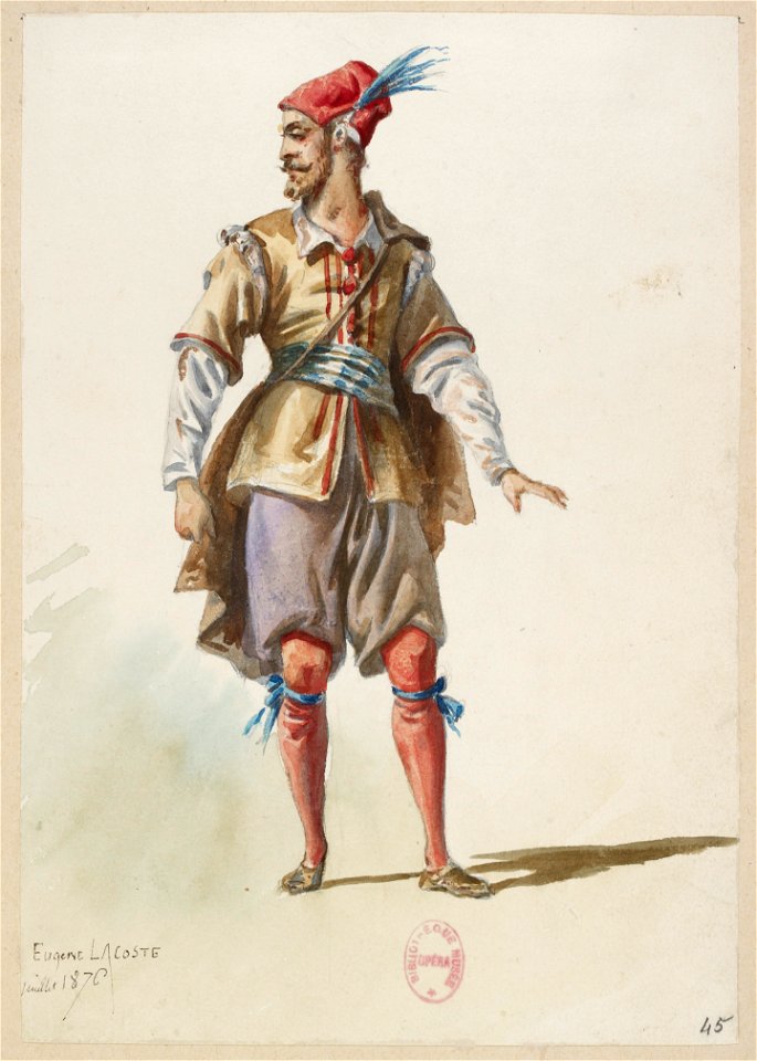 Halévy - La reine de Chypre - Eugène Lacoste, 1876-1877 - 45. (Costume)