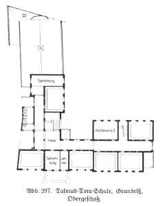 Hamburg und seine Bauten 1914, Band 1, Abbildung 297 - Talmud-Tora-Schule, Obergeschoss