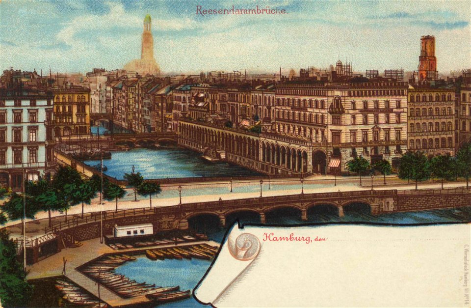 Hamburg, Hamburg - Reesendammbrücke (Zeno Ansichtskarten)