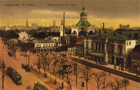 Hamburg, Hamburg - St. Pauli, Panorama (Zeno Ansichtskarten)