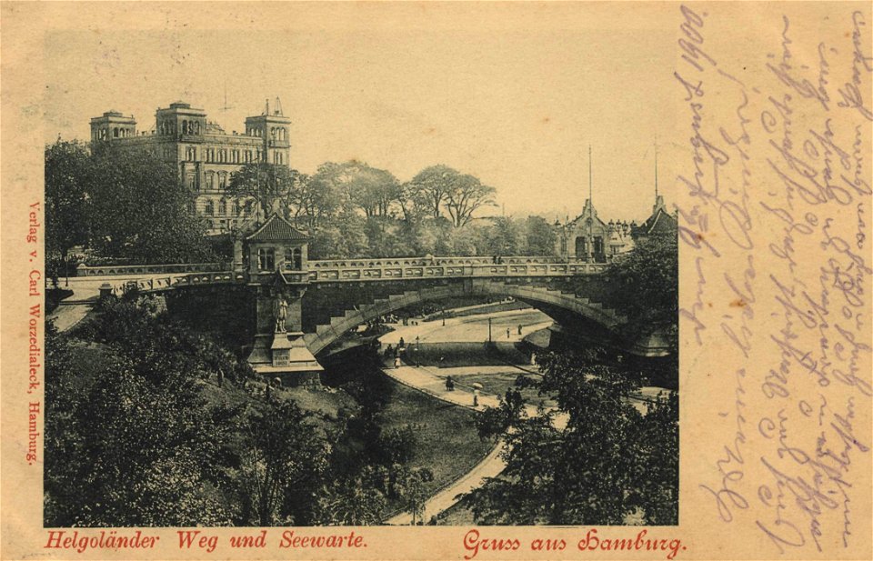 Hamburg, Hamburg - Helgoländer Weg und Seewarte (Zeno Ansichtskarten)