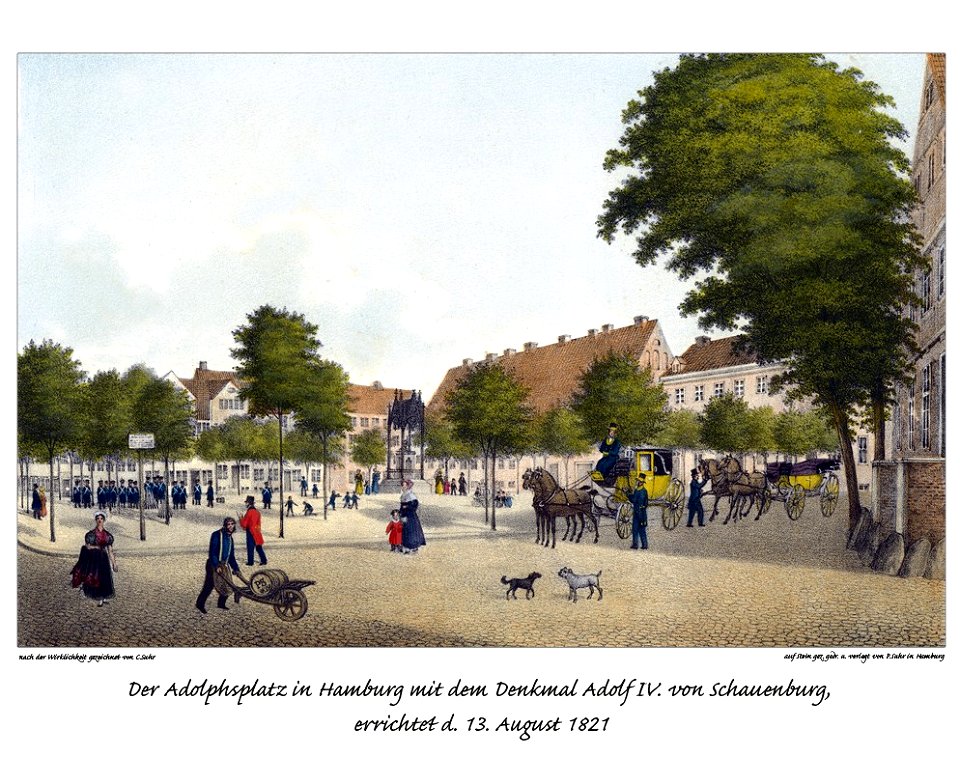 Hamburg Adolphsplatz 1821 by Suhr