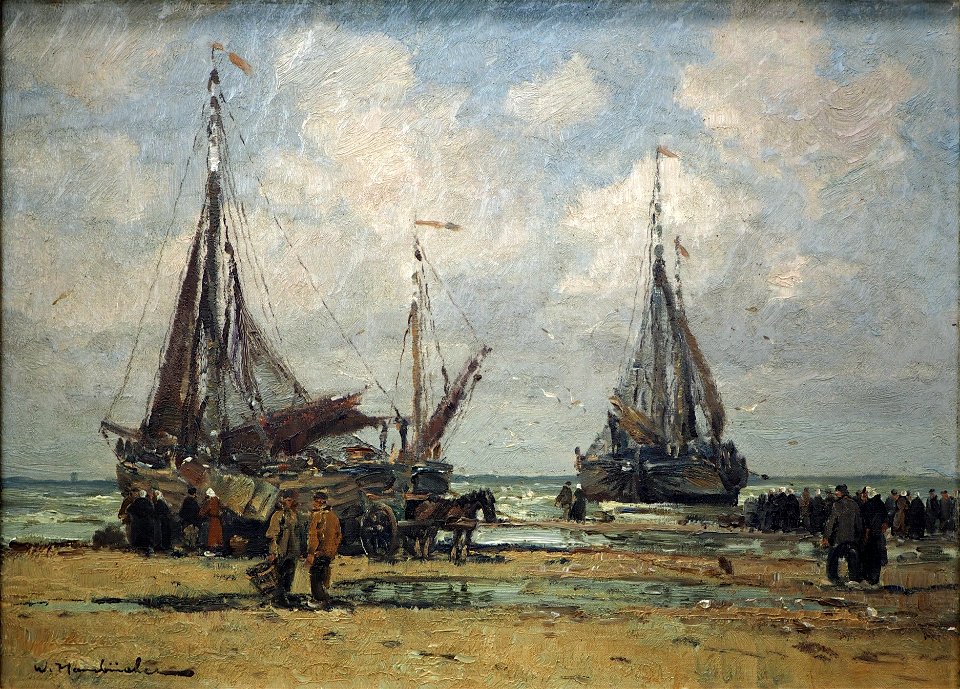 Hambüchen Fischerboote am Strand@Albert König Museum20160904