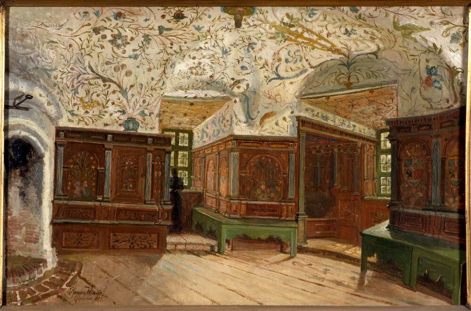 Hanna Winge - Gripsholm Castle, the Bedchamber of Duke Karl - NMGrh 3522 - Nationalmuseum