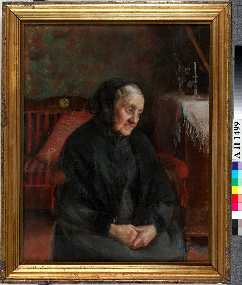 Hanna Frosterus-Segerstråle - Grandmother, Portrait of Mrs. Augusta Frosterus (née Norling) - A II 1499 - Finnish National Gallery