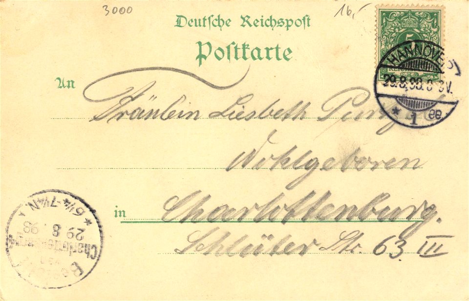 Hannover, Niedersachsen - Herrenhauser Allee (2) (back) (Zeno Ansichtskarten)