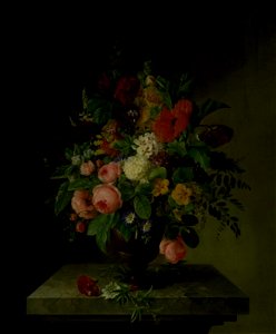 Hanne Hellesen - En vase med blomster - KMS305 - Statens Museum for Kunst