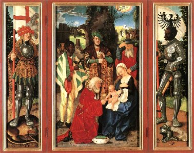 Hans Baldung - Three Kings Altarpiece (open) - WGA01199. Free illustration for personal and commercial use.