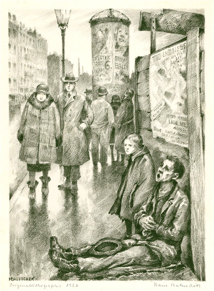 Hans Baluschek Volk Ein Straßensänger