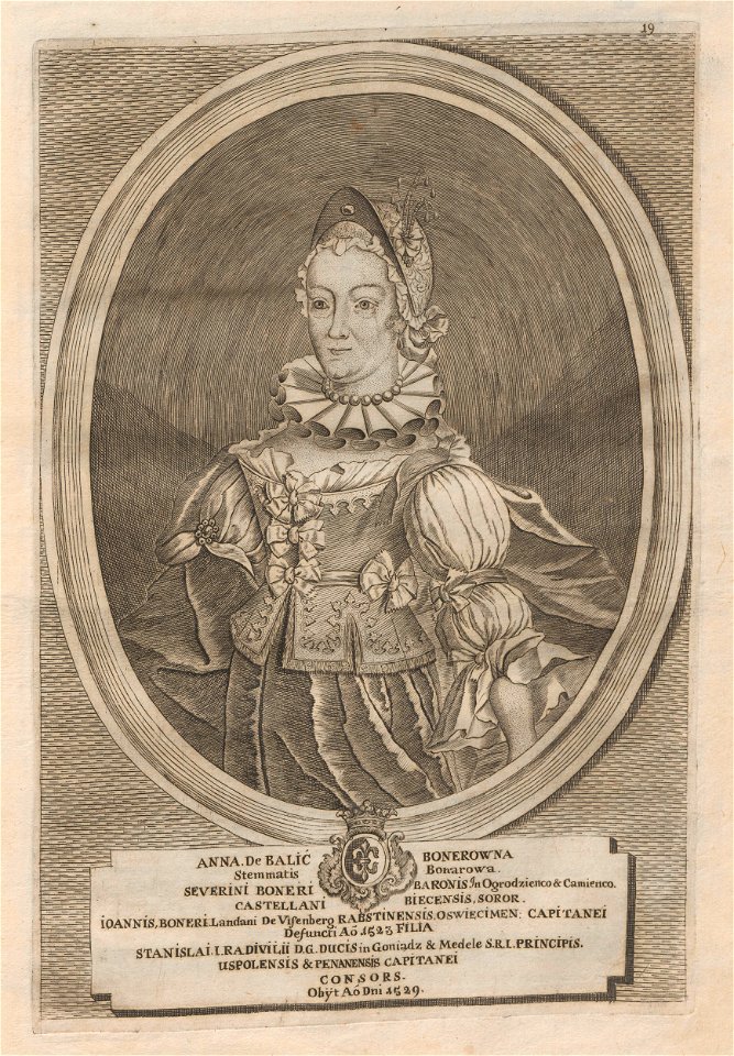 Hanna Radzivił (Boner). Ганна Радзівіл (Бонэр) (H. Lajbovič, 1758)