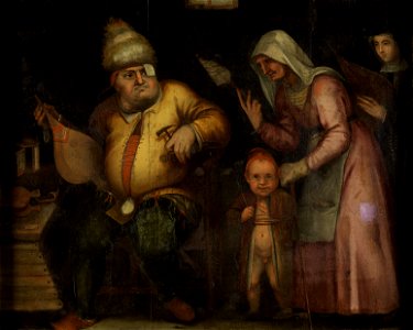 Handwerker mit Blasebalg