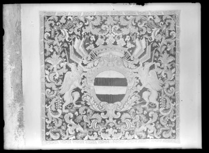Handhästtäcke. Troligen använt vid ambassadören Nils Bielkes intåg i Paris 1679 - Livrustkammaren - 69132