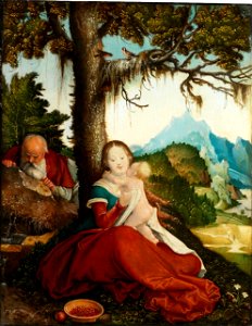 Hans Baldung Grien - Ruhe auf der Flucht der heiligen Familie nach Ägypten