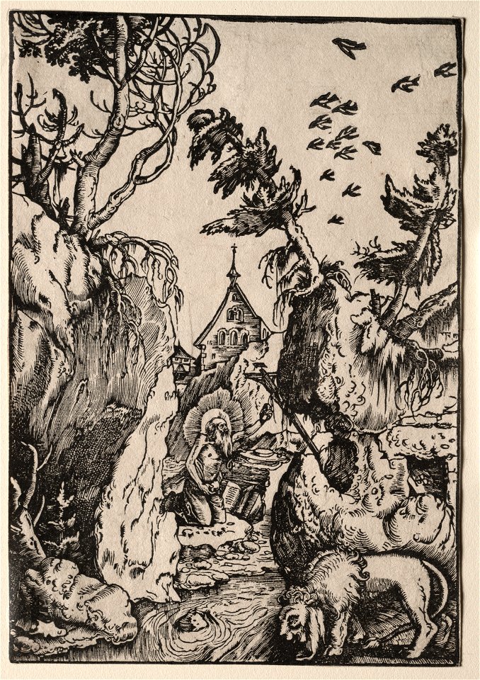 Hans Baldung (German, 1484-85-1545) - St. Jerome in the Wilderness - 1928.772 - Cleveland Museum of Art