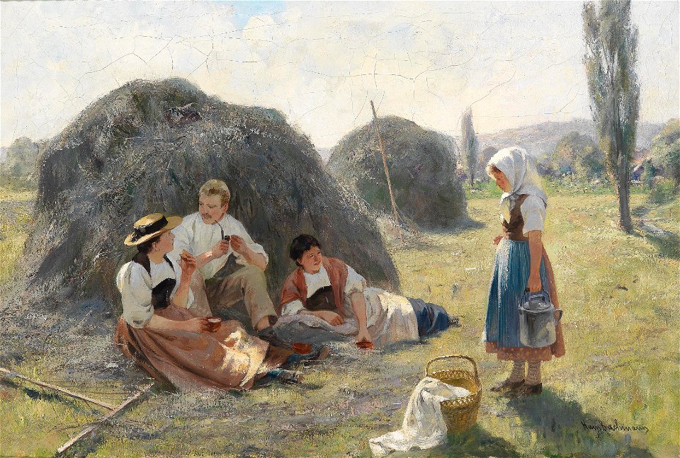 Hans Bachmann Rast bei der Ernte