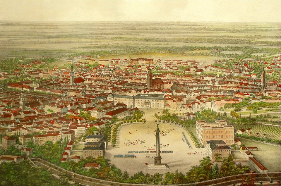 Hannover Luftbild um 1850