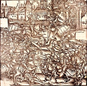 Hans Baldung Grien Ville assiégée pendant la guerre des Paysans 1525