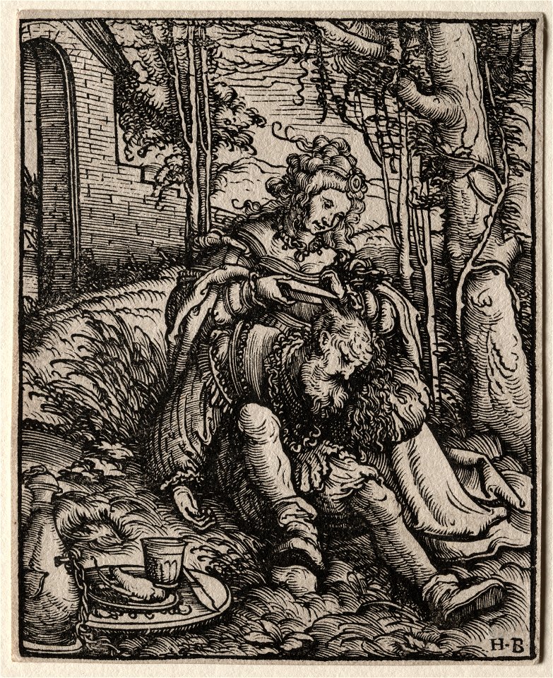 Hans Burgkmair (German, 1473-1531) - Samson and Delilah - 1960.71 - Cleveland Museum of Art