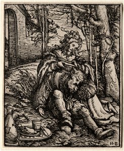 Hans Burgkmair (German, 1473-1531) - Samson and Delilah - 1960.71 - Cleveland Museum of Art