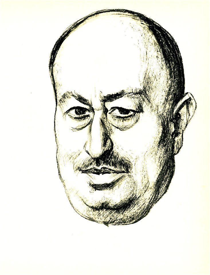 Hannoversche Köpfe aus Verwaltung, Wirtschaft, Kunst und Literatur, Bd. 1, S. 105 Kommerzienrat Hermann Gumpel, gezeichnet von August Heitmüller
